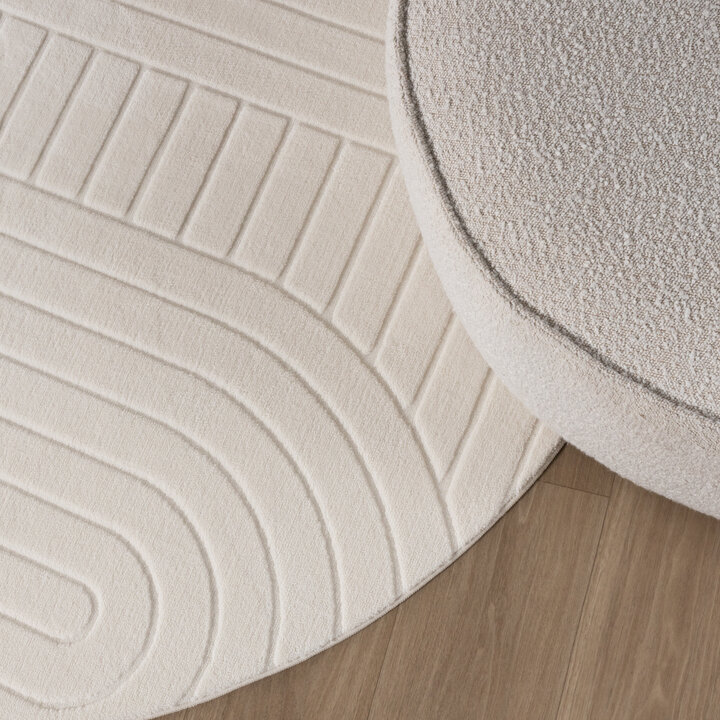 Tapis marbré - Charm Arches Blanc - 3