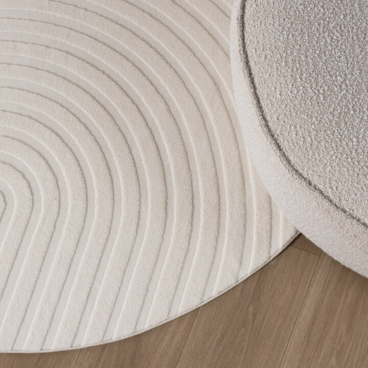 Tapis marbré - Charm Curves Blanc - 3