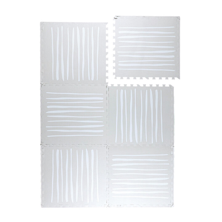 Tapis pour chambre d'enfants - Alfie Stripes Gris - 1