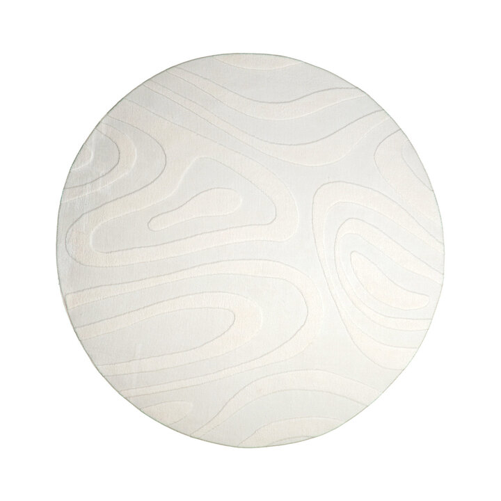 Tapis marbré - Charm Shapes Blanc - 1
