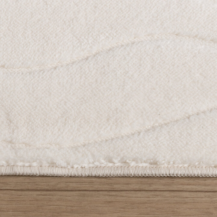 Tapis moderne intérieur et extérieur - Charm Waves Blanc - 5