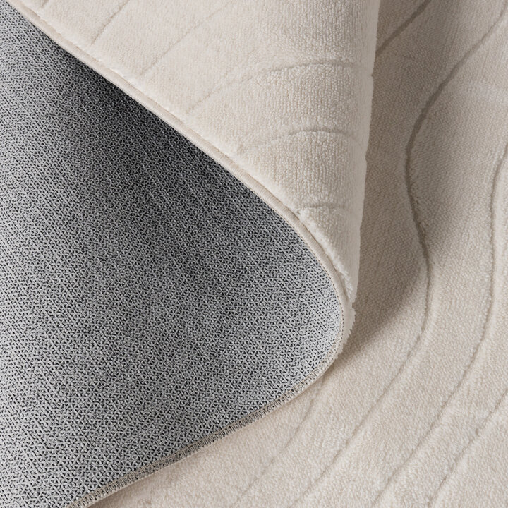 Tapis moderne intérieur et extérieur - Charm Waves Blanc - 6