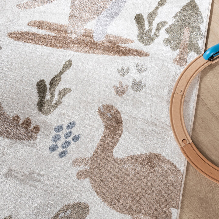 Tapis pour enfants lavable - Mace Dino Crème - 2