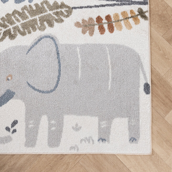 Tapis pour enfants lavable - Mace Animals Crème - 4