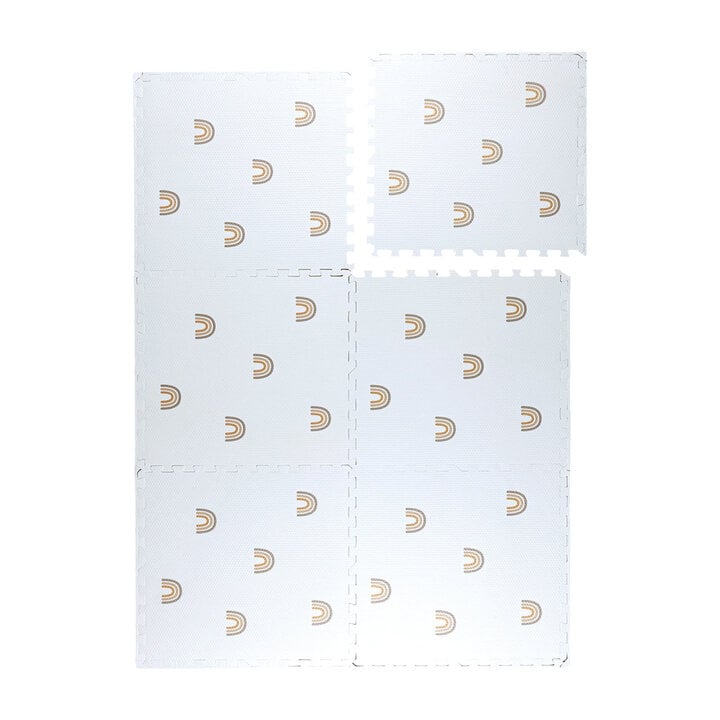Tapis pour chambre d'enfants - Alfie Rainbow Blanc - 1