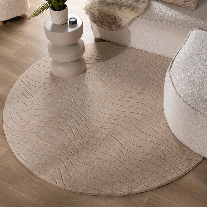 Tapis marbré - Charm Waves Beige