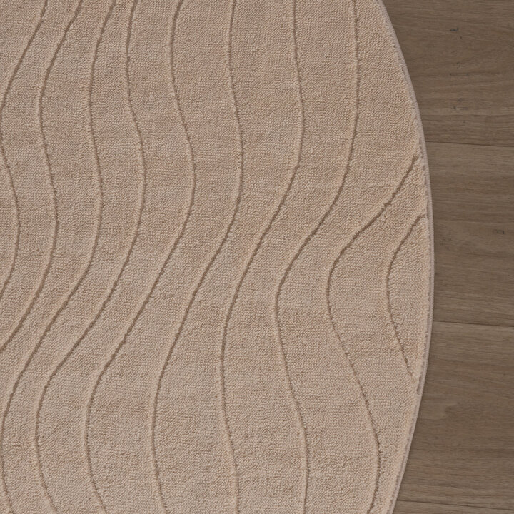 Tapis marbré - Charm Waves Beige - 5