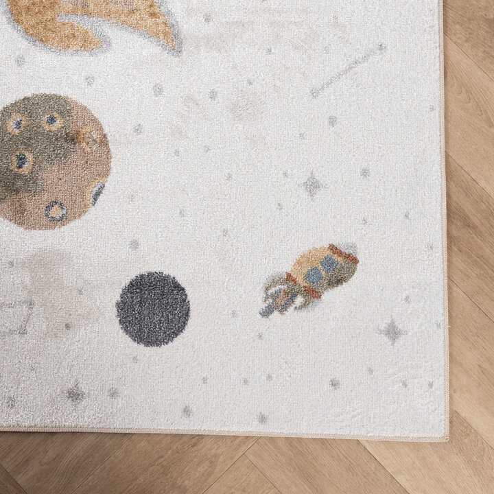 Tapis pour enfants lavable - Mace Rocket Crème - 4