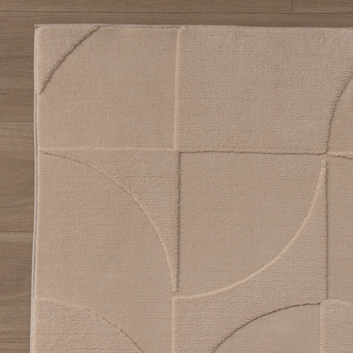 Tapis moderne intérieur et extérieur - Charm Circles Beige - 5