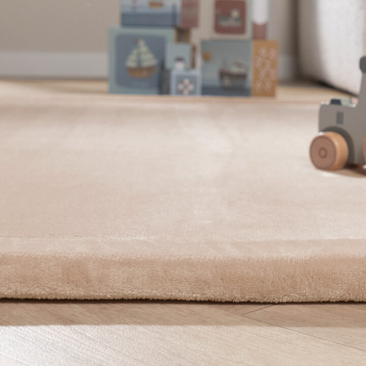 Tapis rond pour enfants lavable - Jip Beige - 5