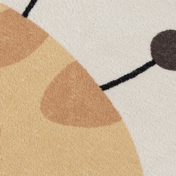 Tapis rond rétro - Sammy Giraffe Jaune - 3