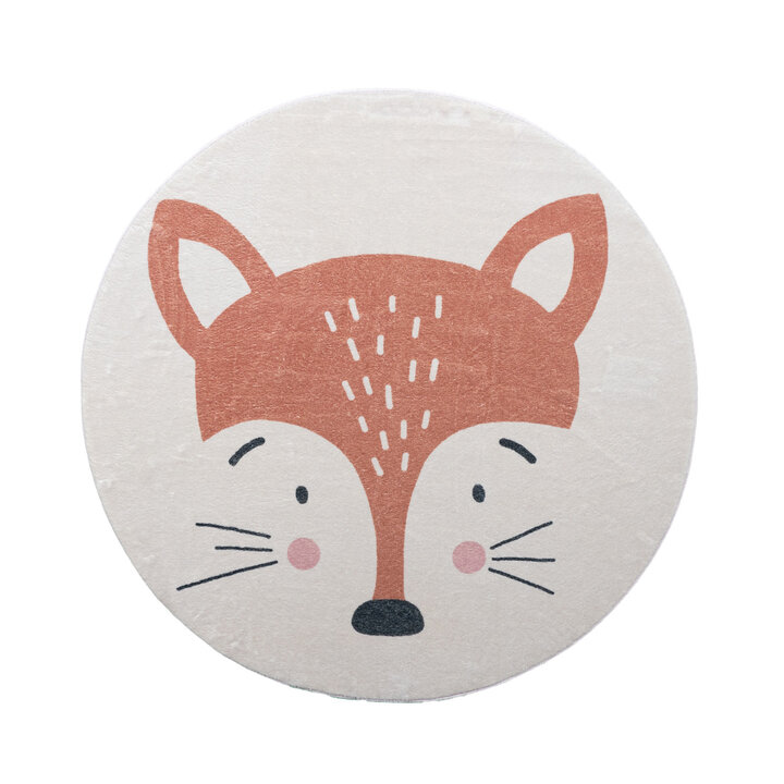 Tapis rond rétro - Sammy Fox Orange - 1