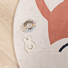 Tapis rond rétro - Sammy Fox Orange - thumbnail 4