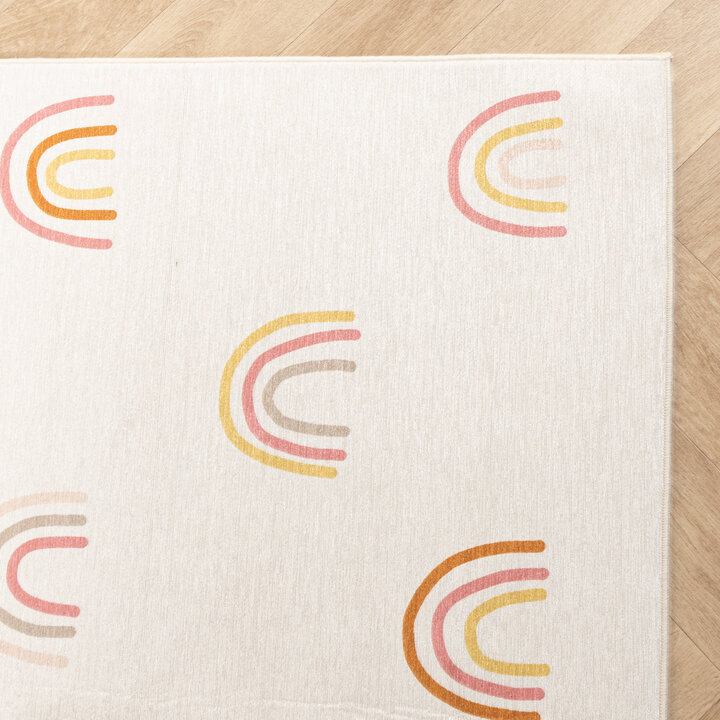 Tapis pour enfants lavable - Evi Rainbow Multicolore - 4