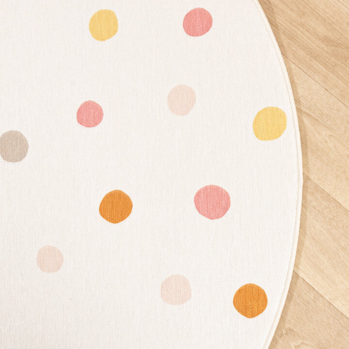 Tapis rond rétro - Evi Confetti Multicolore - 4