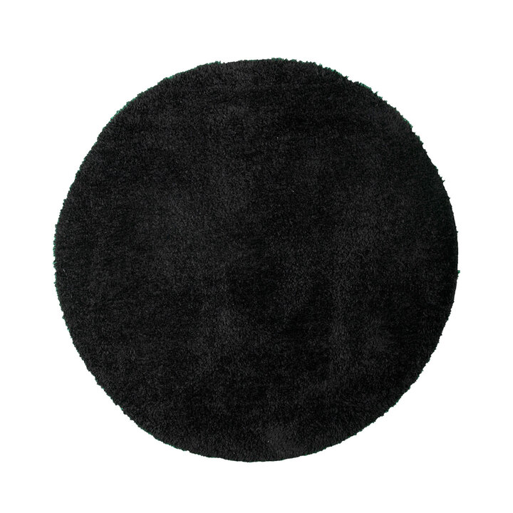 Tapis shaggy ovale - Blaze Noir - 1