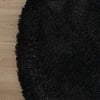 Tapis shaggy ovale - Blaze Noir - thumbnail 5