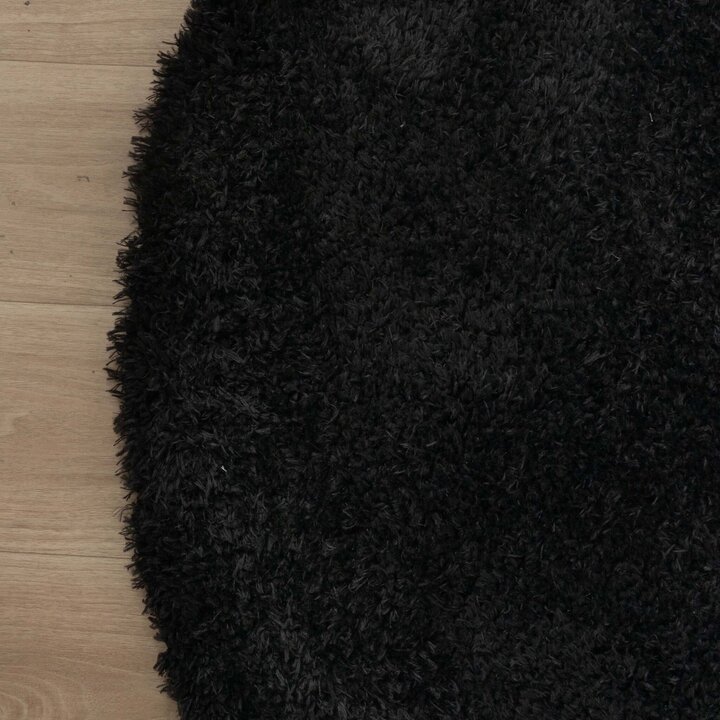 Tapis shaggy ovale - Blaze Noir - 5