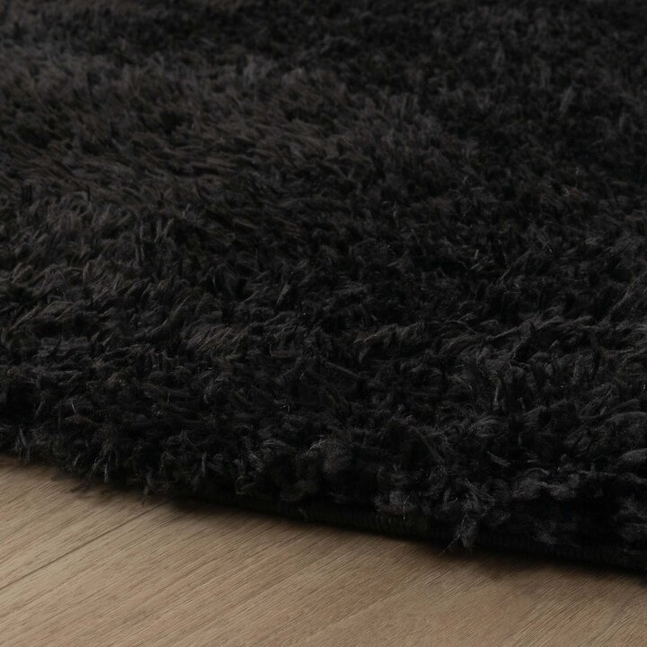 Tapis shaggy ovale - Blaze Noir - 6