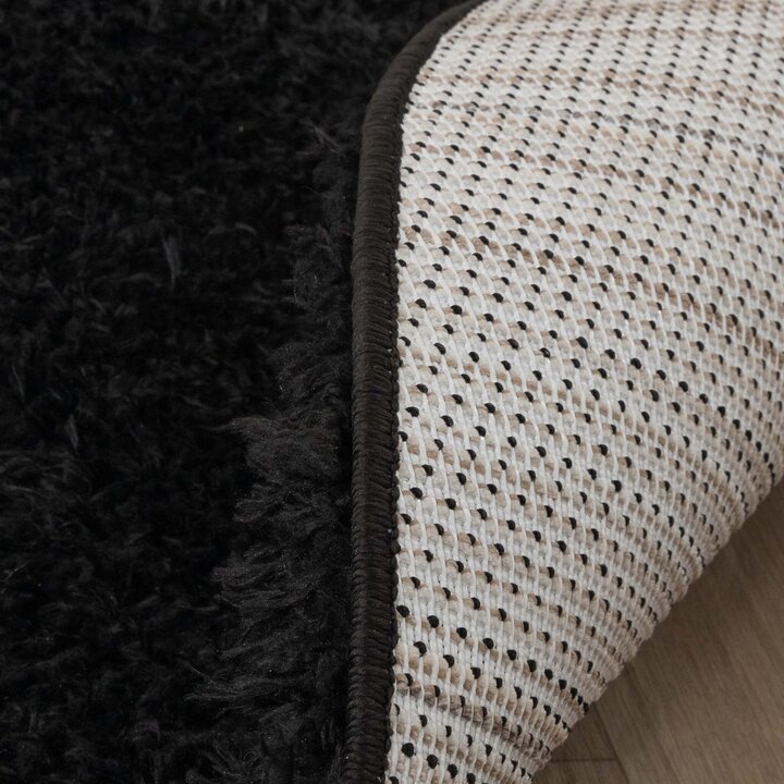 Tapis shaggy ovale - Blaze Noir - 7