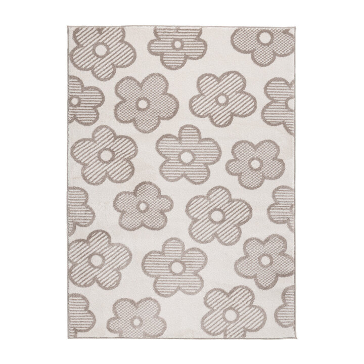 Tapis d'extérieur violet - Bowie Bloem Crème - 1