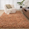 Tapis en laine à poils longs - Elin Rouge/Terracotta - thumbnail