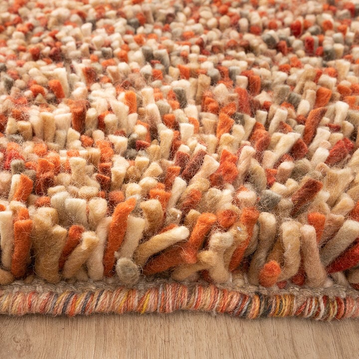 Tapis en laine à poils longs - Elin Rouge/Terracotta - 4