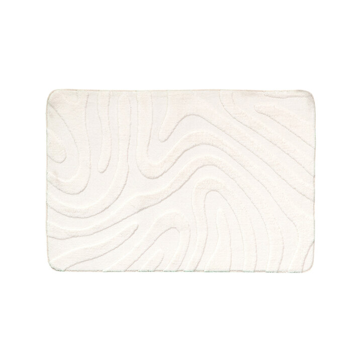 Tapis d'extérieur rond à fleurs - Cassie Shapes Blanc