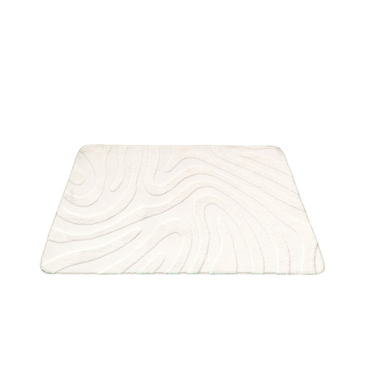 Tapis d'extérieur rond à fleurs - Cassie Shapes Blanc - 1