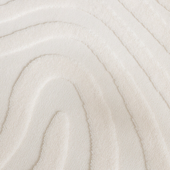 Tapis d'extérieur rond à fleurs - Cassie Shapes Blanc - 2