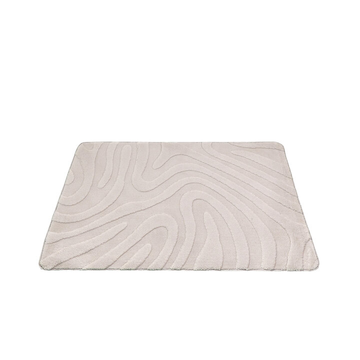 Tapis d'extérieur rond à fleurs - Cassie Shapes Taupe - 1
