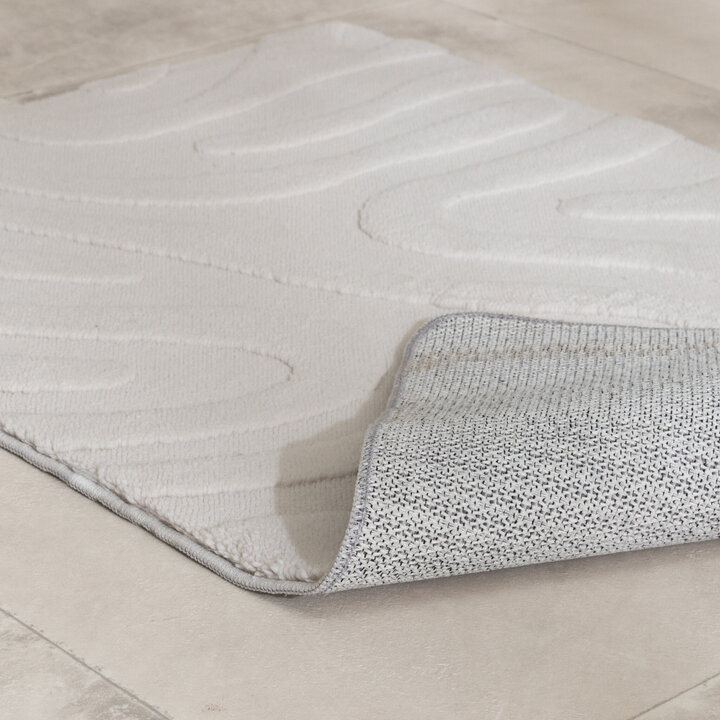 Tapis d'extérieur rond à fleurs - Cassie Shapes Taupe - 5