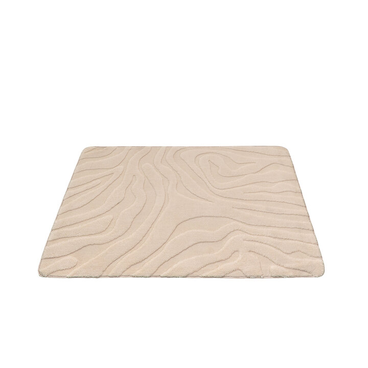 Tapis d'extérieur rond à fleurs - Cassie Zebra Beige - 1