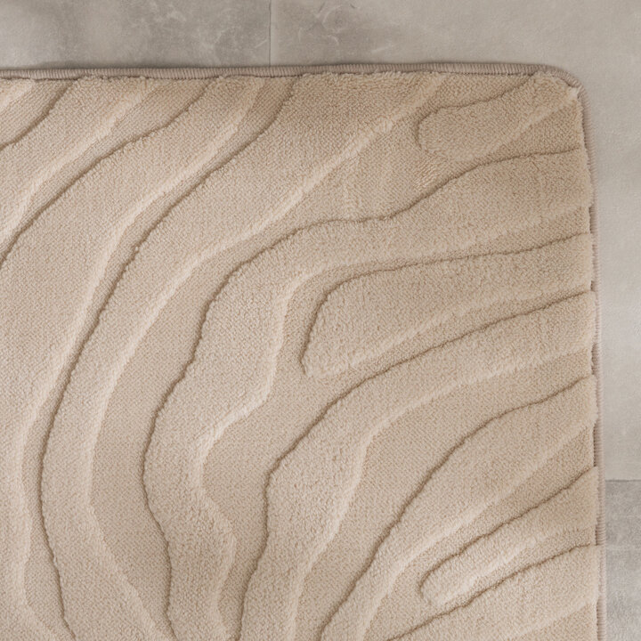 Tapis d'extérieur rond à fleurs - Cassie Zebra Beige - 3