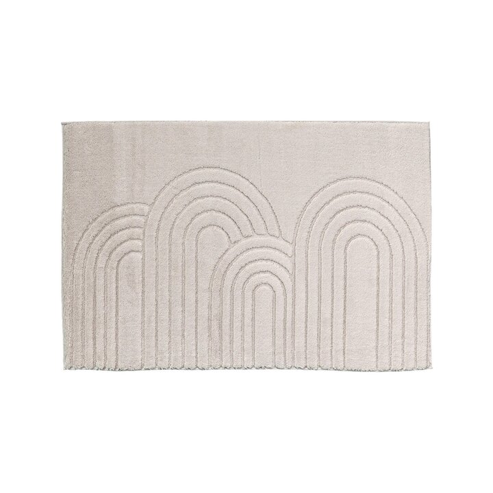 Tapis d'extérieur rond à fleurs - Cassie Arches Taupe