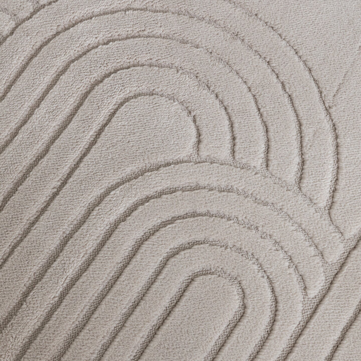 Tapis d'extérieur rond à fleurs - Cassie Arches Taupe - 2