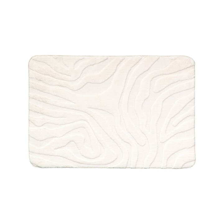 Tapis d'extérieur rond à fleurs - Cassie Zebra Blanc