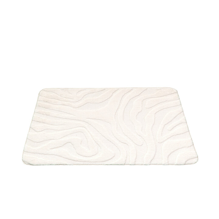 Tapis d'extérieur rond à fleurs - Cassie Zebra Blanc - 1