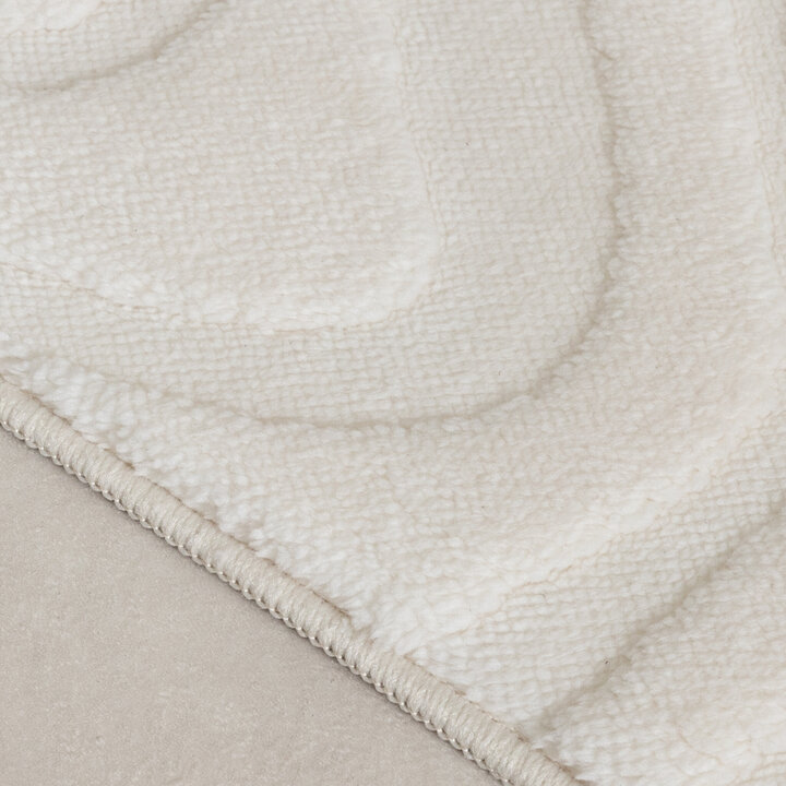 Tapis d'extérieur rond à fleurs - Cassie Zebra Blanc - 4