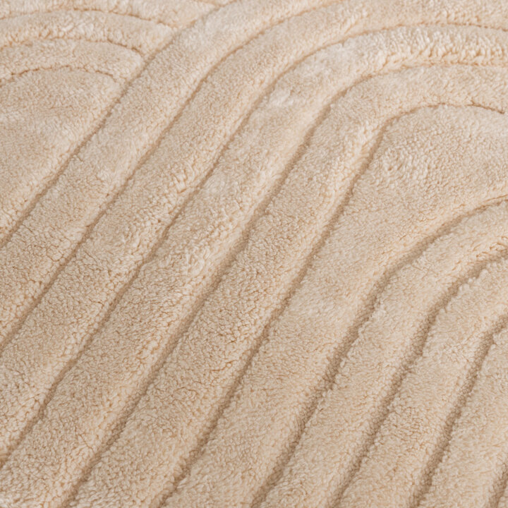 Tapis d'extérieur rond à fleurs - Cassie Arches Beige - 2