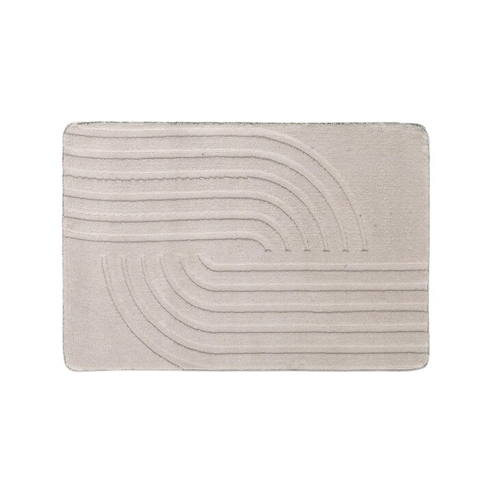 Tapis d'extérieur rond à fleurs - Cassie Curves Taupe