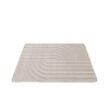 Tapis d'extérieur rond à fleurs - Cassie Curves Taupe - thumbnail 1