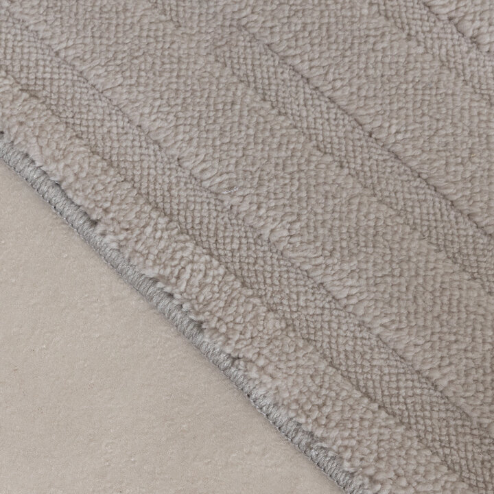 Tapis d'extérieur rond à fleurs - Cassie Curves Taupe - 4
