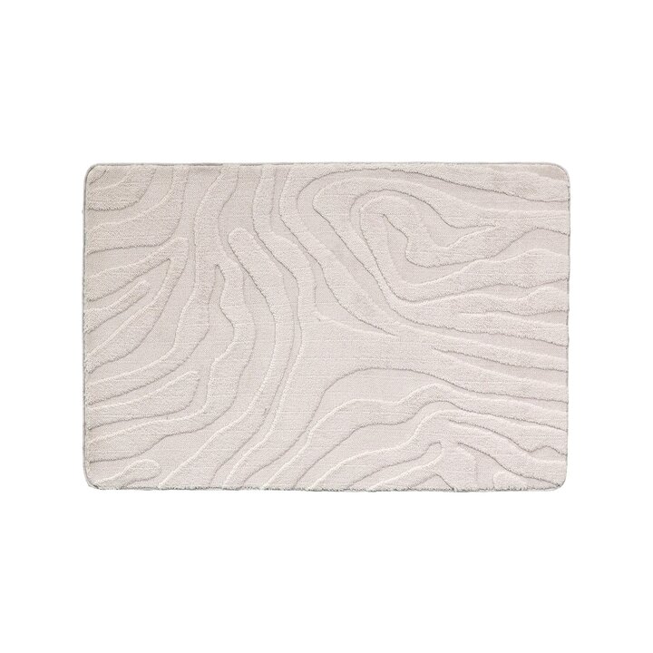 Tapis d'extérieur rond à fleurs - Cassie Zebra Taupe