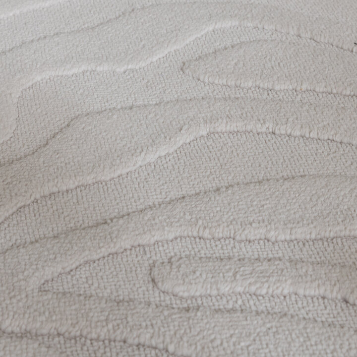 Tapis d'extérieur rond à fleurs - Cassie Zebra Taupe - 2