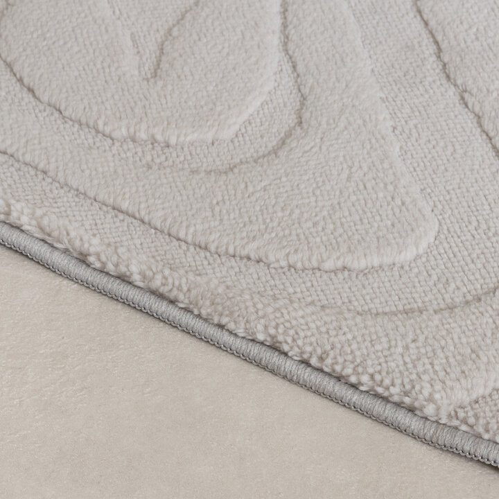 Tapis d'extérieur rond à fleurs - Cassie Zebra Taupe - 4