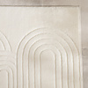 Tapis d'extérieur rond à fleurs - Cassie Arches Blanc - thumbnail 3