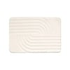 Tapis d'extérieur rond à fleurs - Cassie Curves Blanc - thumbnail