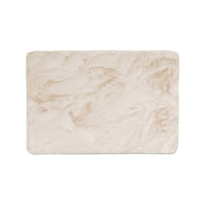 Tapis d'extérieur rond à fleurs - Cody Crème