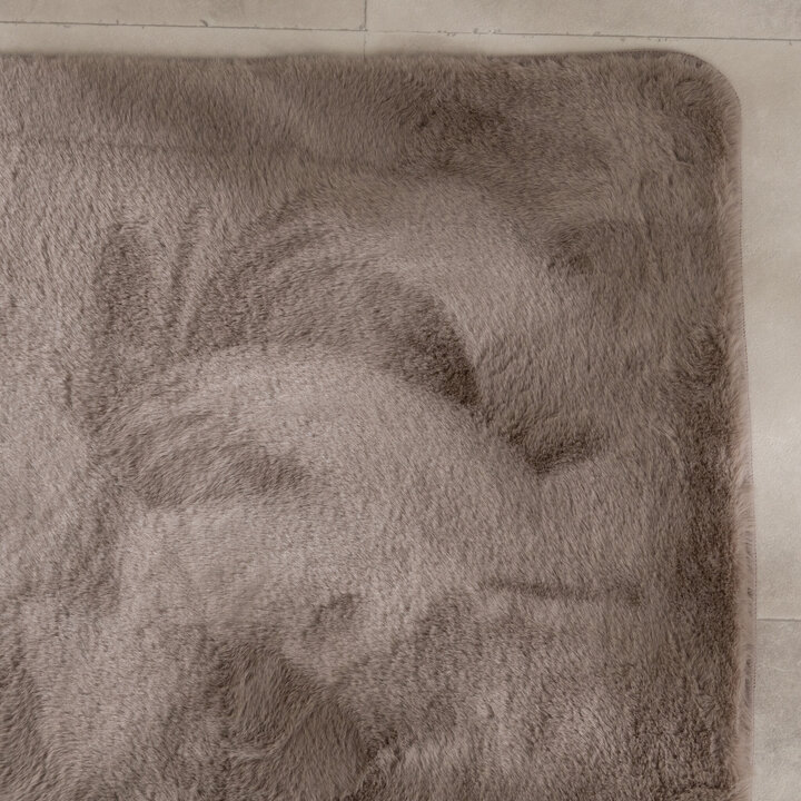Tapis d'extérieur rond à fleurs - Cody Taupe - 3